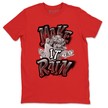 Air Jordan 4 Bred Reimagined shirt to match jordans Make It Rain Money sneaker tees AJ4 Bred Reimagined SNRT Sneaker Release Tees unisex cotton Red 2 crew neck shirt