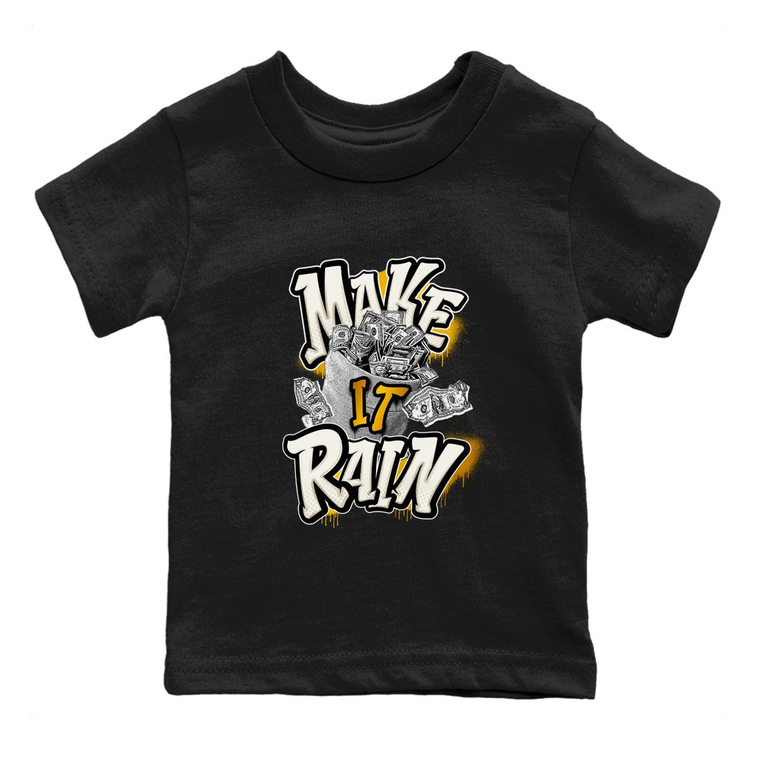 4s Sail shirt to match jordans Make It Rain Money sneaker tees Air Jordan 4 Sail SNRT sneaker release tees baby toddler Black 2 cotton Shirt