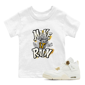 4s Sail shirt to match jordans Make It Rain Money sneaker tees Air Jordan 4 Sail SNRT sneaker release tees baby toddler White 1 cotton Shirt