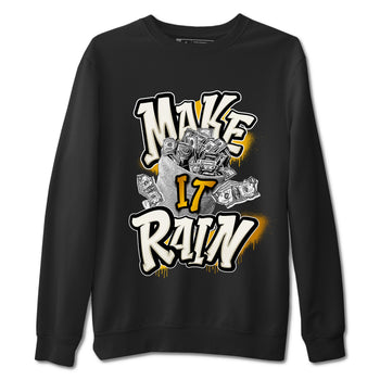 4s Sail shirt to match jordans Make It Rain Money sneaker tees Air Jordan 4 Sail SNRT Sneaker Release Tees unisex cotton Black 2 crew neck shirt