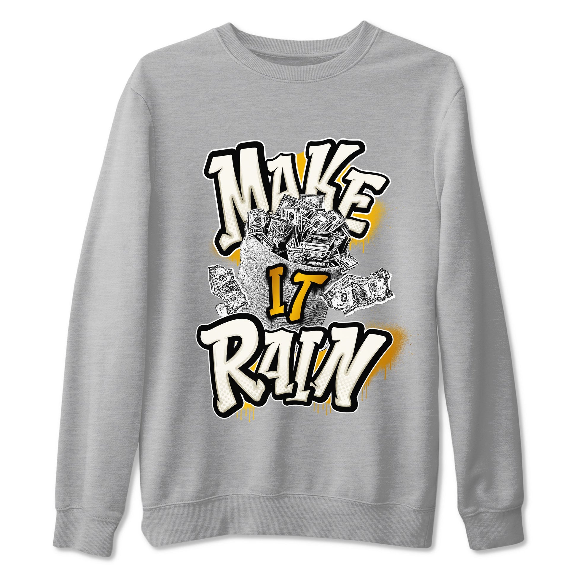 4s Sail shirt to match jordans Make It Rain Money sneaker tees Air Jordan 4 Sail SNRT Sneaker Release Tees unisex cotton Heather Grey 2 crew neck shirt