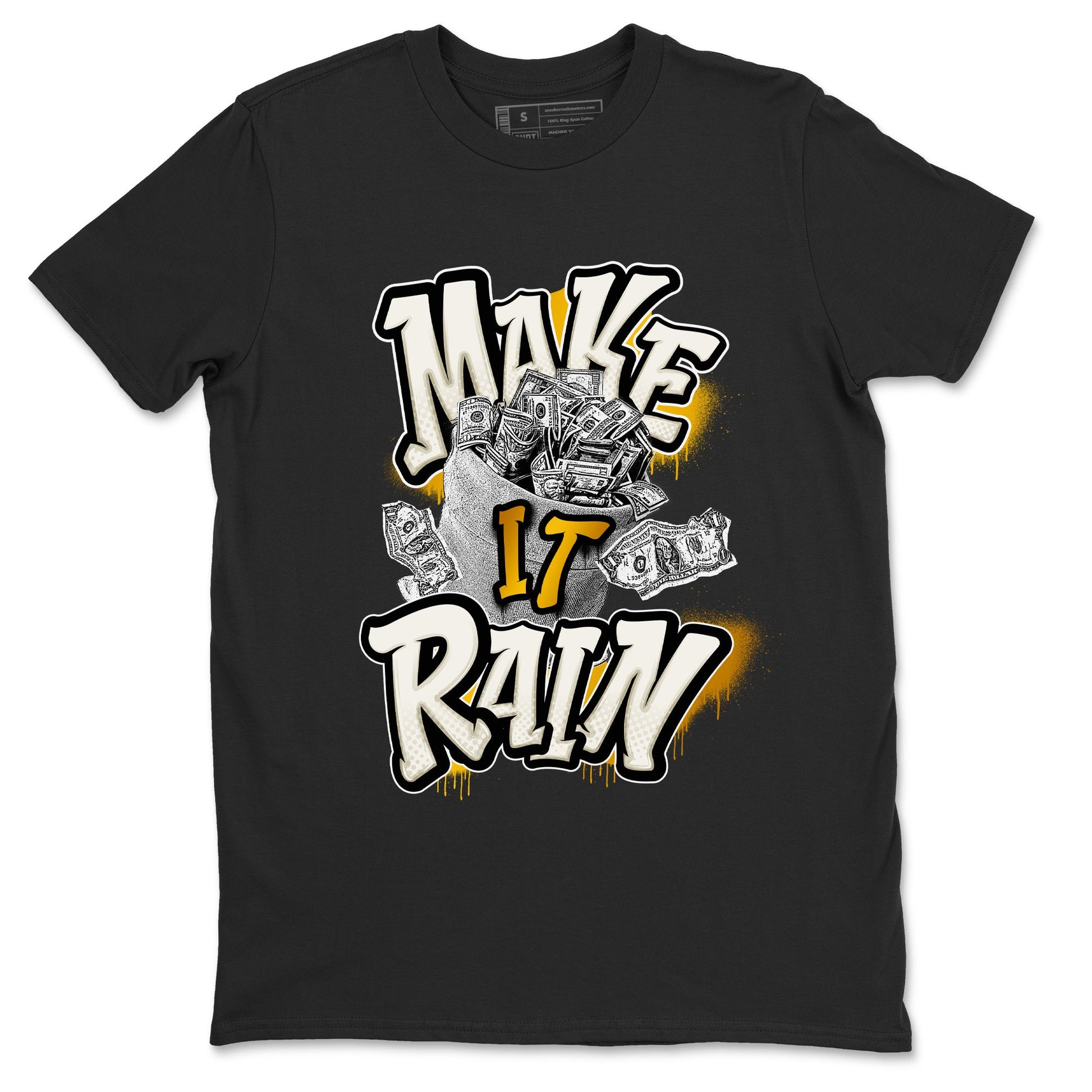 4s Sail shirt to match jordans Make It Rain Money sneaker tees Air Jordan 4 Sail SNRT Sneaker Release Tees unisex cotton Black 2 crew neck shirt