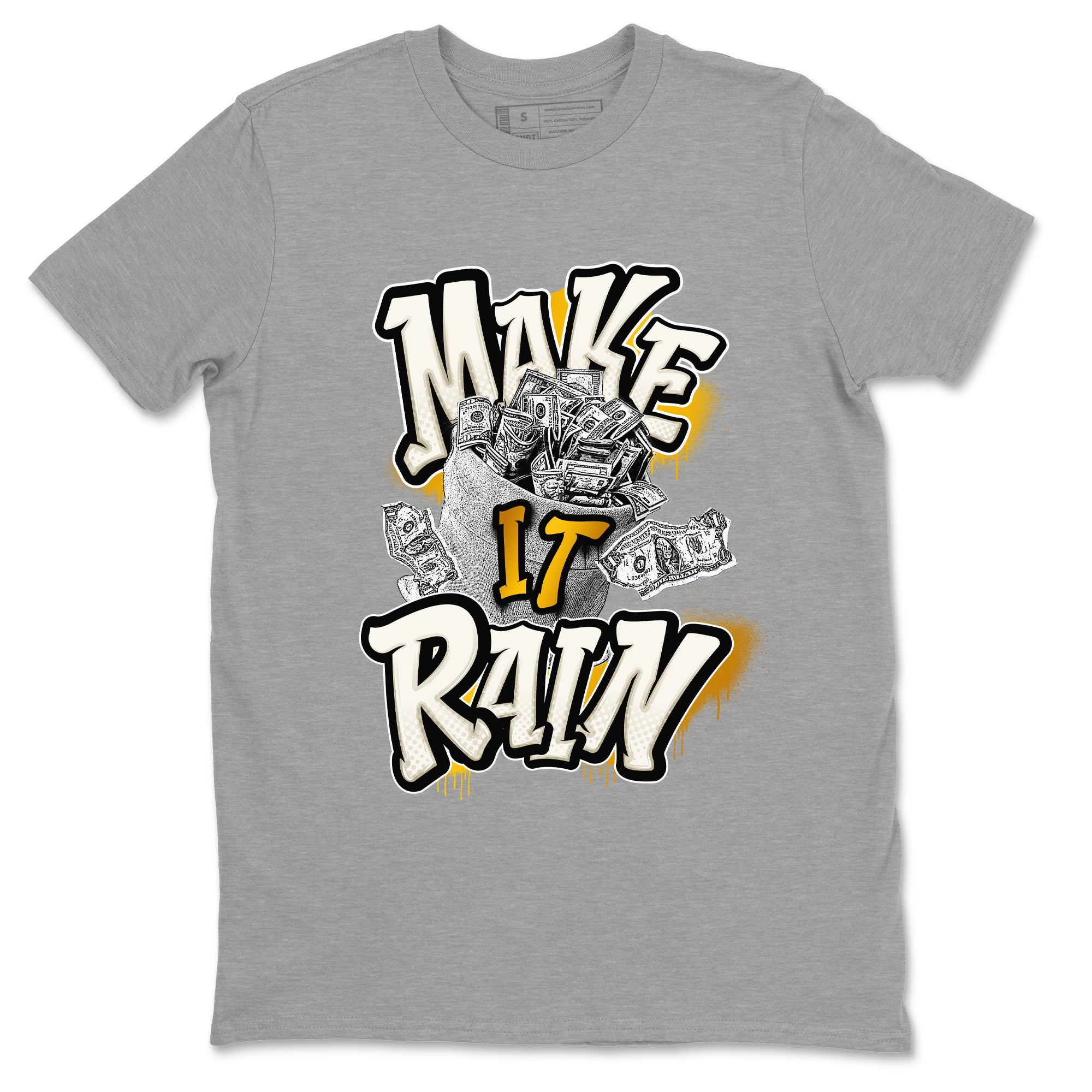 4s Sail shirt to match jordans Make It Rain Money sneaker tees Air Jordan 4 Sail SNRT Sneaker Release Tees unisex cotton Heather Grey 2 crew neck shirt