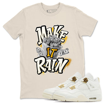 4s Sail shirt to match jordans Make It Rain Money sneaker tees Air Jordan 4 Sail SNRT Sneaker Release Tees unisex cotton Natural 1 crew neck shirt