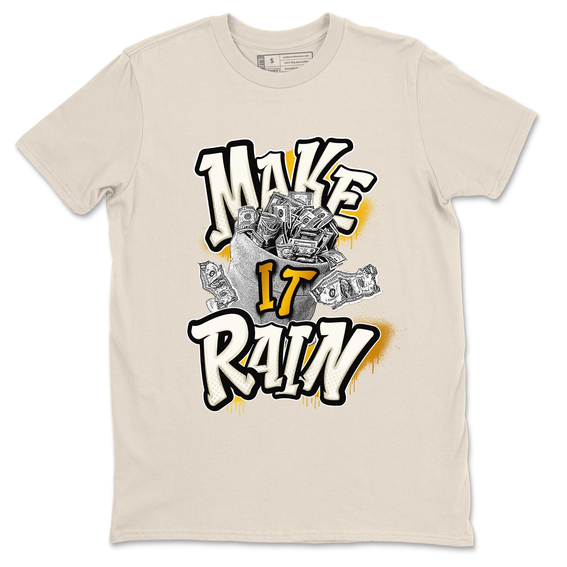 4s Sail shirt to match jordans Make It Rain Money sneaker tees Air Jordan 4 Sail SNRT Sneaker Release Tees unisex cotton Natural 2 crew neck shirt