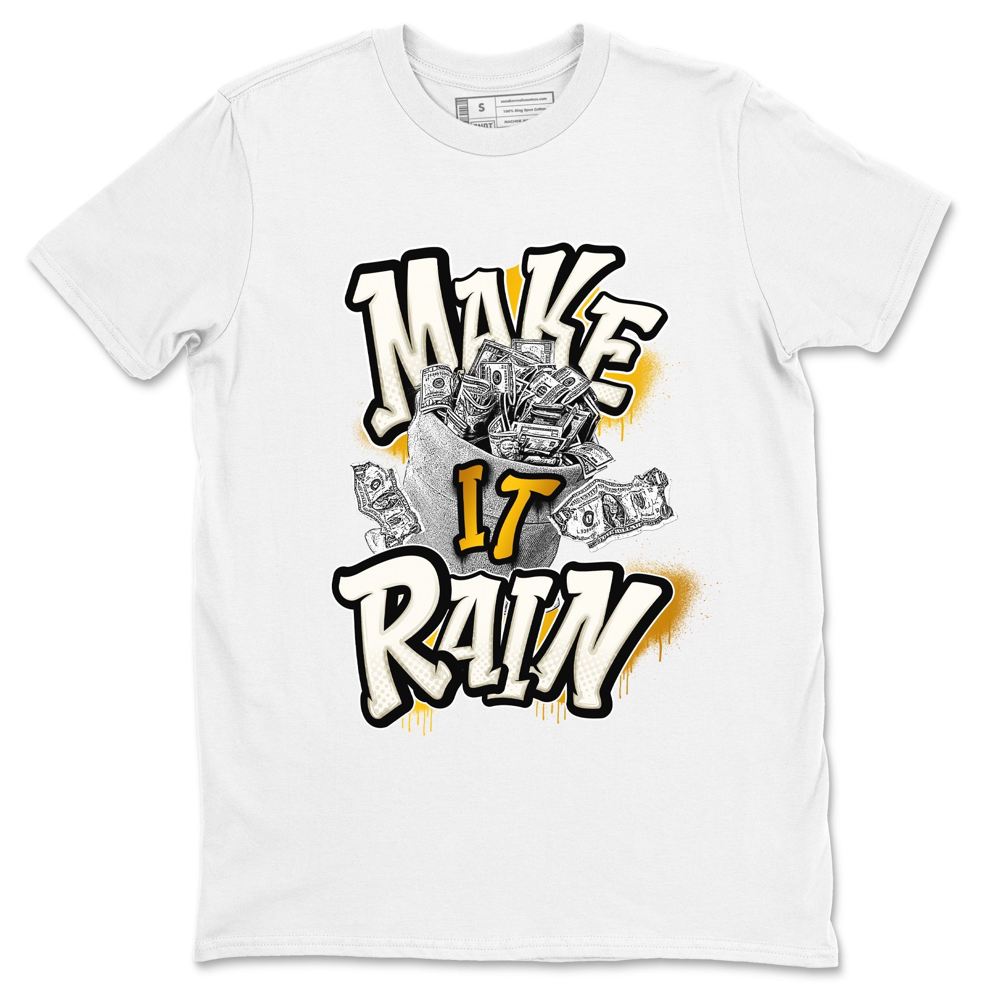 4s Sail shirt to match jordans Make It Rain Money sneaker tees Air Jordan 4 Sail SNRT Sneaker Release Tees unisex cotton White 2 crew neck shirt