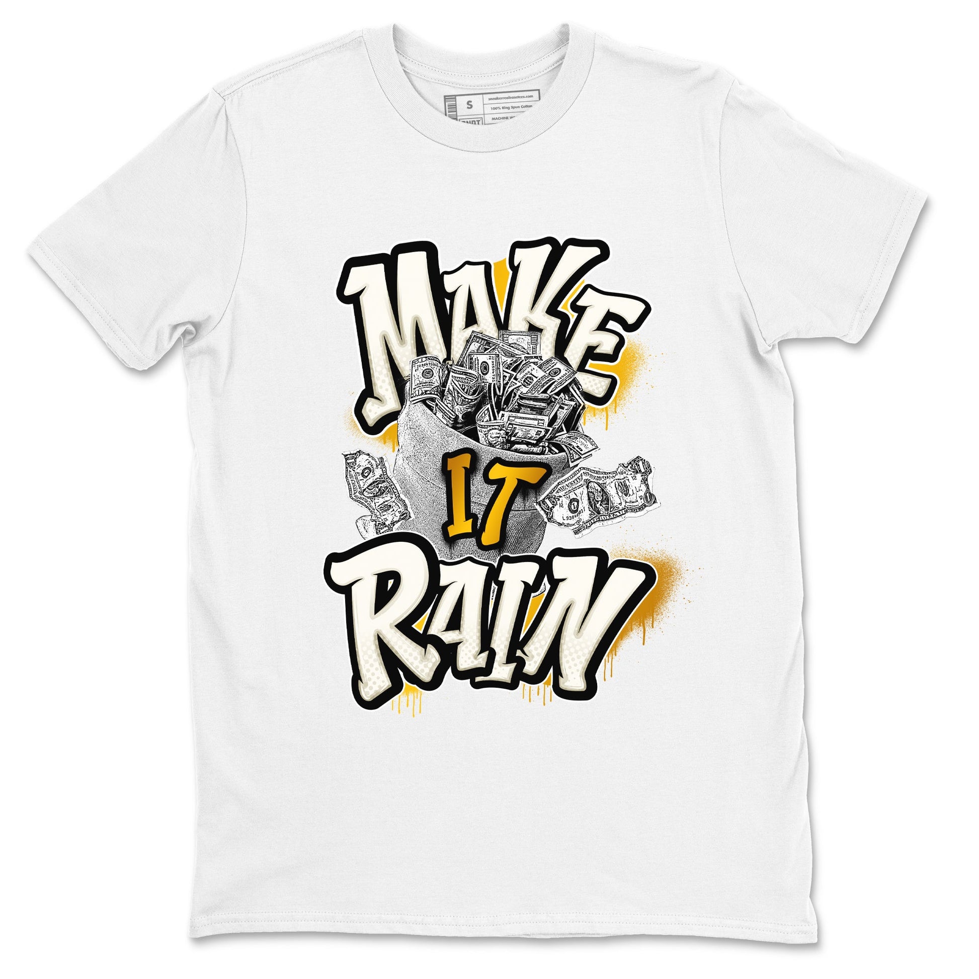 4s Sail shirt to match jordans Make It Rain Money sneaker tees Air Jordan 4 Sail SNRT Sneaker Release Tees unisex cotton White 2 crew neck shirt