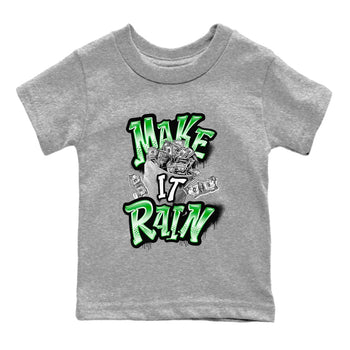 Air Jordan 5 Lucky Green shirt to match jordans Make It Rain Money sneaker tees AJ5 Lucky Green SNRT sneaker release tees baby toddler Heather Grey 2 cotton Shirt