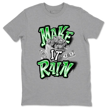 Air Jordan 5 Lucky Green shirt to match jordans Make It Rain Money sneaker tees AJ5 Lucky Green SNRT Sneaker Release Tees unisex cotton Heather Grey 2 crew neck shirt