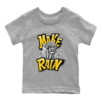 Air Jordan 6 Yellow Ochre shirt to match jordans Make It Rain Money sneaker tees AJ6 Yellow Ochre SNRT sneaker release tees baby toddler Heather Grey 2 cotton Shirt