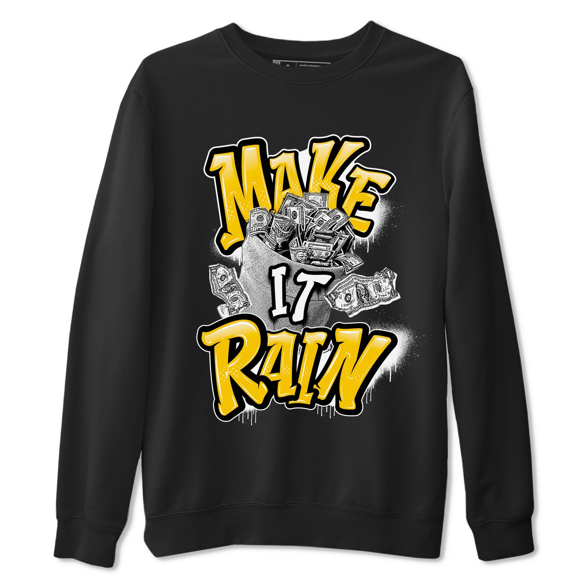Air Jordan 6 Yellow Ochre shirt to match jordans Make It Rain Money sneaker tees AJ6 Yellow Ochre SNRT Sneaker Release Tees unisex cotton Black 2 crew neck shirt