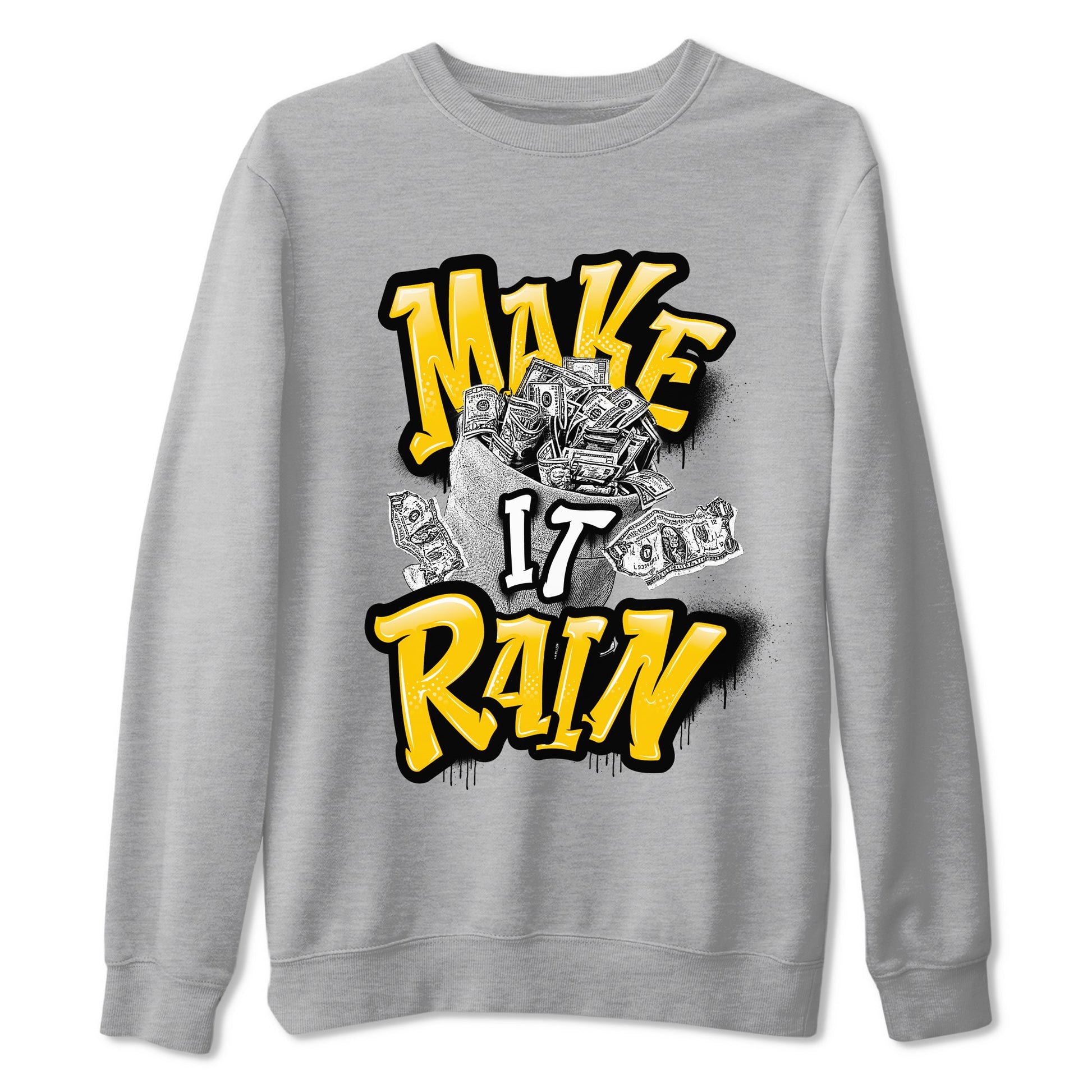 Air Jordan 6 Yellow Ochre shirt to match jordans Make It Rain Money sneaker tees AJ6 Yellow Ochre SNRT Sneaker Release Tees unisex cotton Heather Grey 2 crew neck shirt