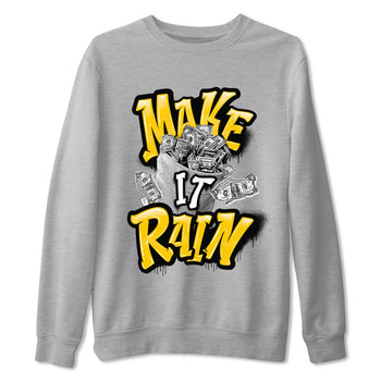 Air Jordan 6 Yellow Ochre shirt to match jordans Make It Rain Money sneaker tees AJ6 Yellow Ochre SNRT Sneaker Release Tees unisex cotton Heather Grey 2 crew neck shirt