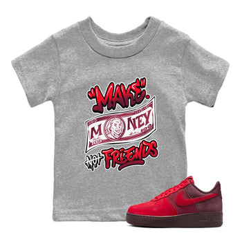 Air Force 1 Layers Of Love Valentine's Day shirt to match jordans Make Money Not Friends sneaker tees streetwear brand AF1 Layers Of Love SNRT sneaker release tees baby toddler Heather Grey 1 cotton Shirt