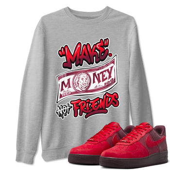 Air Force 1 Layers Of Love Valentine's Day shirt to match jordans Make Money Not Friends sneaker tees streetwear brand AF1 Layers Of Love SNRT Sneaker Release Tees unisex cotton Heather Grey 1 crew neck shirt