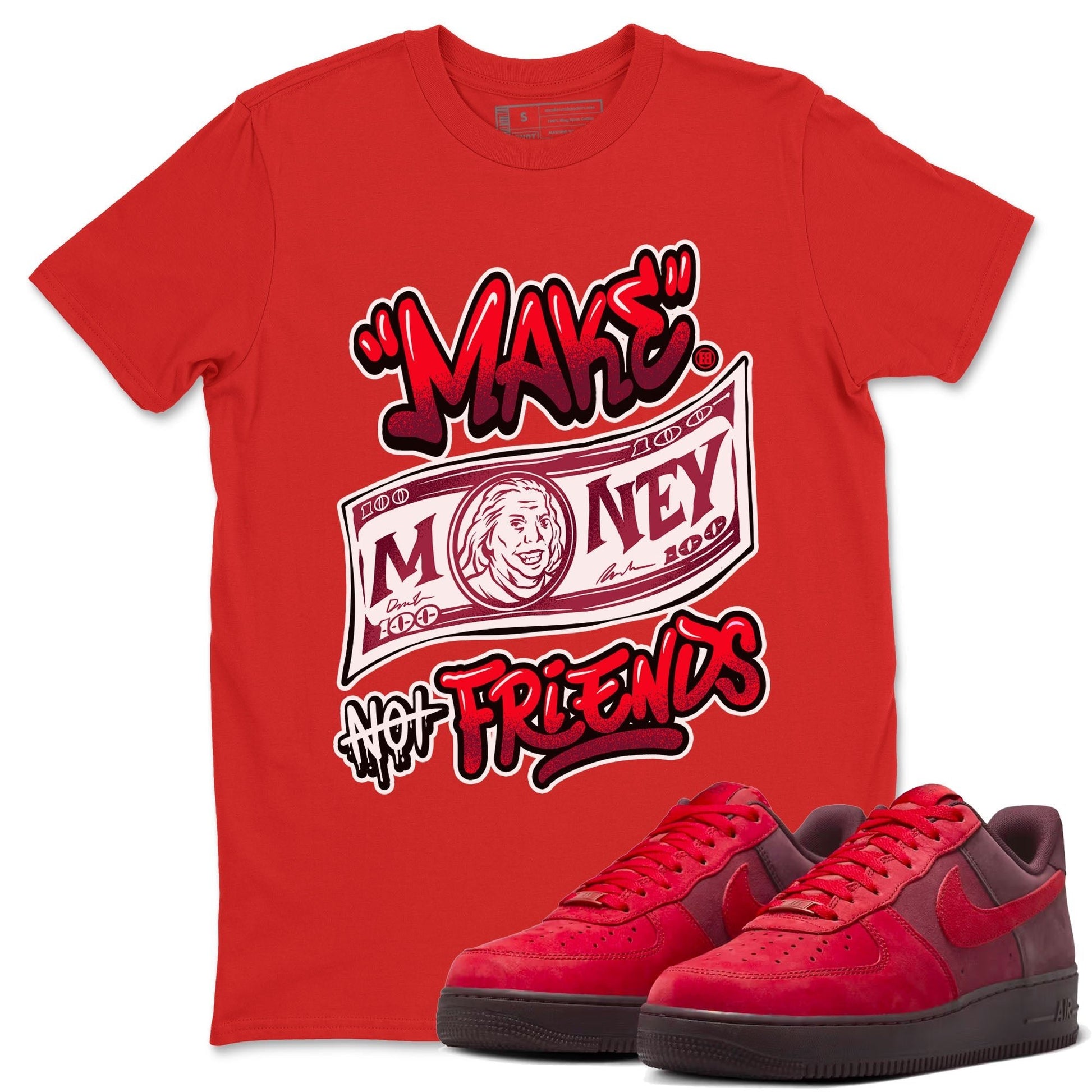 Air Force 1 Layers Of Love Valentine's Day shirt to match jordans Make Money Not Friends sneaker tees streetwear brand AF1 Layers Of Love SNRT Sneaker Release Tees unisex cotton Red 1 crew neck shirt