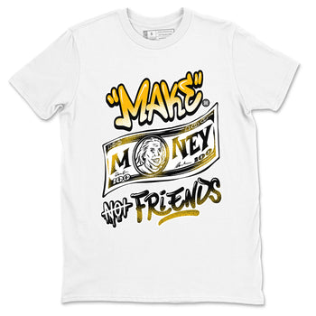 1s Yellow Ochre shirt to match jordans Make Money Not Friends sneaker tees streetwear brand Air Jordan 1 High OG Yellow Ochre SNRT Sneaker Release Tees unisex cotton White 2 crew neck shirt