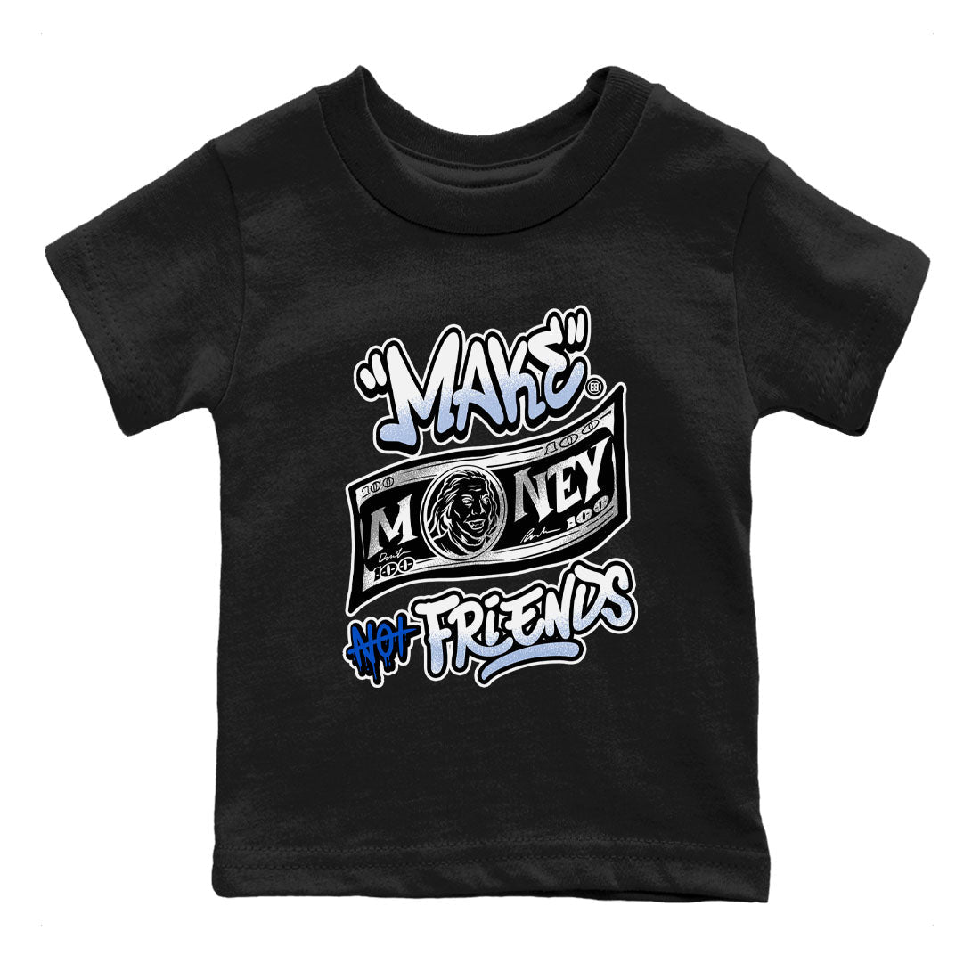 11s Retro Space shirt to match jordans Make Money Not Friends sneaker tees streetwear brand Air Jordan 11 Black/Varsity Royal SNRT sneaker release tees baby toddler Black 2 cotton Shirt