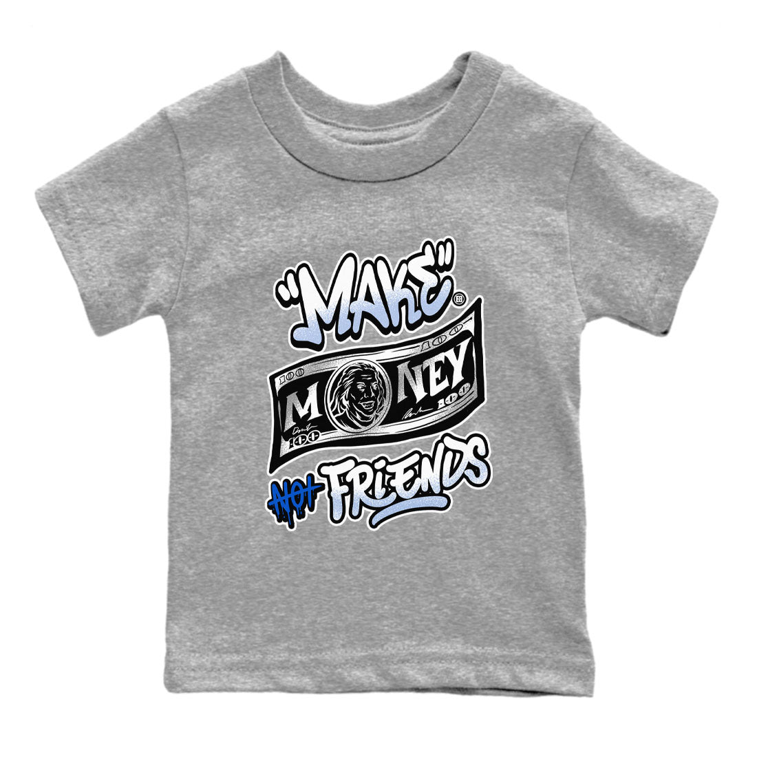 11s Retro Space shirt to match jordans Make Money Not Friends sneaker tees streetwear brand Air Jordan 11 Black/Varsity Royal SNRT sneaker release tees baby toddler Heather Grey 2 cotton Shirt