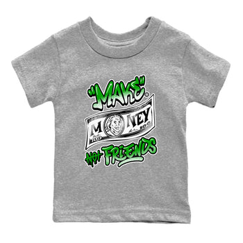 Air Jordan 5 Retro Lucky Green shirt to match jordans Make Money Not Friends sneaker tees streetwear brand Air Jordan 5 Lucky Green SNRT sneaker release tees baby toddler Heather Grey 2 cotton Shirt