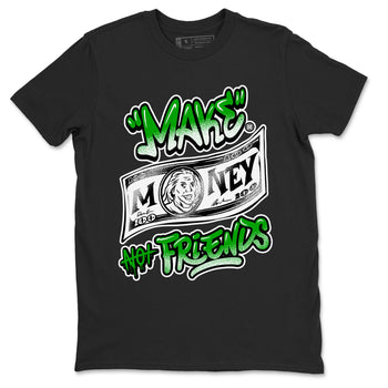 Air Jordan 5 Retro Lucky Green shirt to match jordans Make Money Not Friends sneaker tees streetwear brand Air Jordan 5 Lucky Green SNRT Sneaker Release Tees unisex cotton Black 2 crew neck shirt