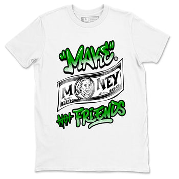 Air Jordan 5 Retro Lucky Green shirt to match jordans Make Money Not Friends sneaker tees streetwear brand Air Jordan 5 Lucky Green SNRT Sneaker Release Tees unisex cotton White 2 crew neck shirt