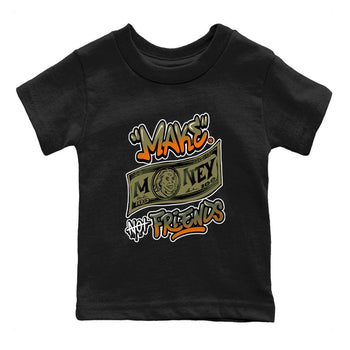 AJ5 Olive shirt to match jordans Make Money Not Friends sneaker tees streetwear brand Air Jordan 5 Olive SNRT sneaker release tees baby toddler Black 2 cotton Shirt