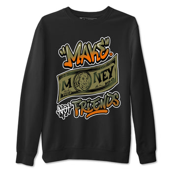 AJ5 Olive shirt to match jordans Make Money Not Friends sneaker tees streetwear brand Air Jordan 5 Olive SNRT Sneaker Release Tees unisex cotton Black 2 crew neck shirt
