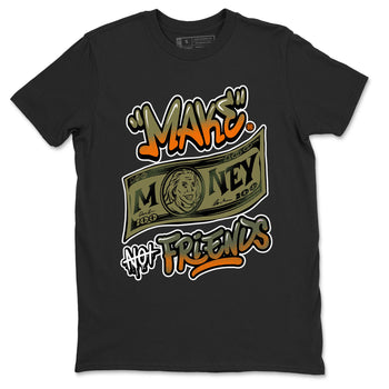 AJ5 Olive shirt to match jordans Make Money Not Friends sneaker tees streetwear brand Air Jordan 5 Olive SNRT Sneaker Release Tees unisex cotton Black 2 crew neck shirt