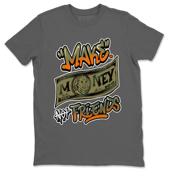 AJ5 Olive shirt to match jordans Make Money Not Friends sneaker tees streetwear brand Air Jordan 5 Olive SNRT Sneaker Release Tees unisex cotton Cool Grey 2 crew neck shirt