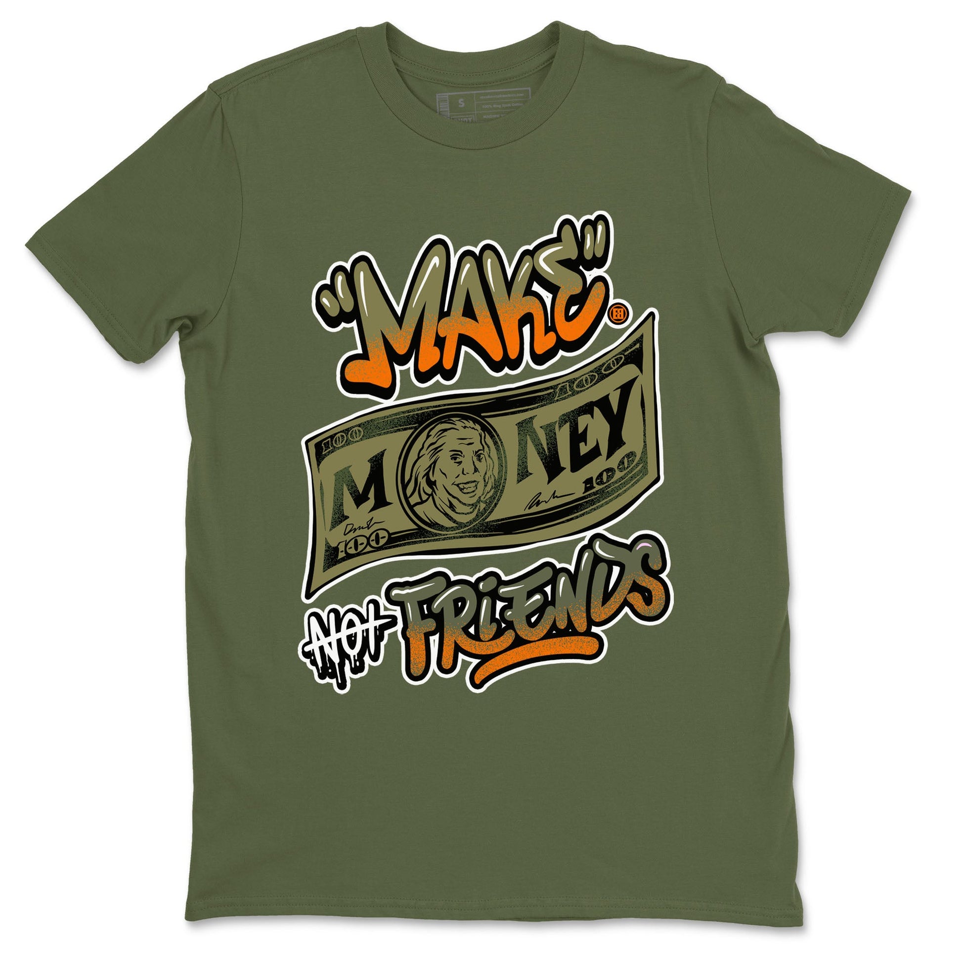 AJ5 Olive shirt to match jordans Make Money Not Friends sneaker tees streetwear brand Air Jordan 5 Olive SNRT Sneaker Release Tees unisex cotton Military Green 2 crew neck shirt