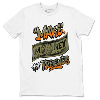 AJ5 Olive shirt to match jordans Make Money Not Friends sneaker tees streetwear brand Air Jordan 5 Olive SNRT Sneaker Release Tees unisex cotton White 2 crew neck shirt