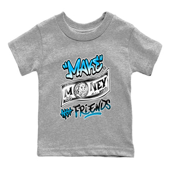 AJ9 Powder Blue shirt to match jordans Make Money Not Friends sneaker tees streetwear brand Air Jordan 9 Powder Blue SNRT sneaker release tees baby toddler Heather Grey 2 cotton Shirt