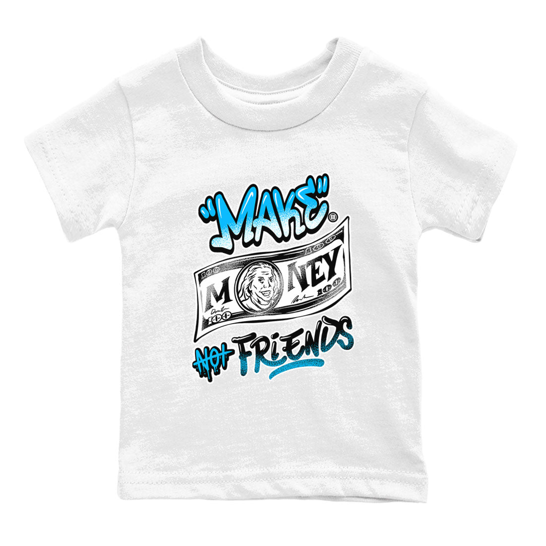 AJ9 Powder Blue shirt to match jordans Make Money Not Friends sneaker tees streetwear brand Air Jordan 9 Powder Blue SNRT sneaker release tees baby toddler White 2 cotton Shirt