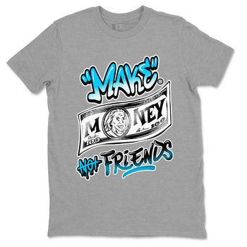 AJ9 Powder Blue shirt to match jordans Make Money Not Friends sneaker tees streetwear brand Air Jordan 9 Powder Blue SNRT Sneaker Release Tees unisex cotton Heather Grey 2 crew neck shirt