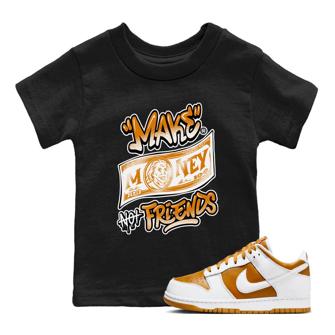 Dunk Dark Curry shirt to match jordans Make Money Not Friends sneaker tees streetwear brand Dunk Dark Curry SNRT sneaker release tees baby toddler Black 1 cotton Shirt