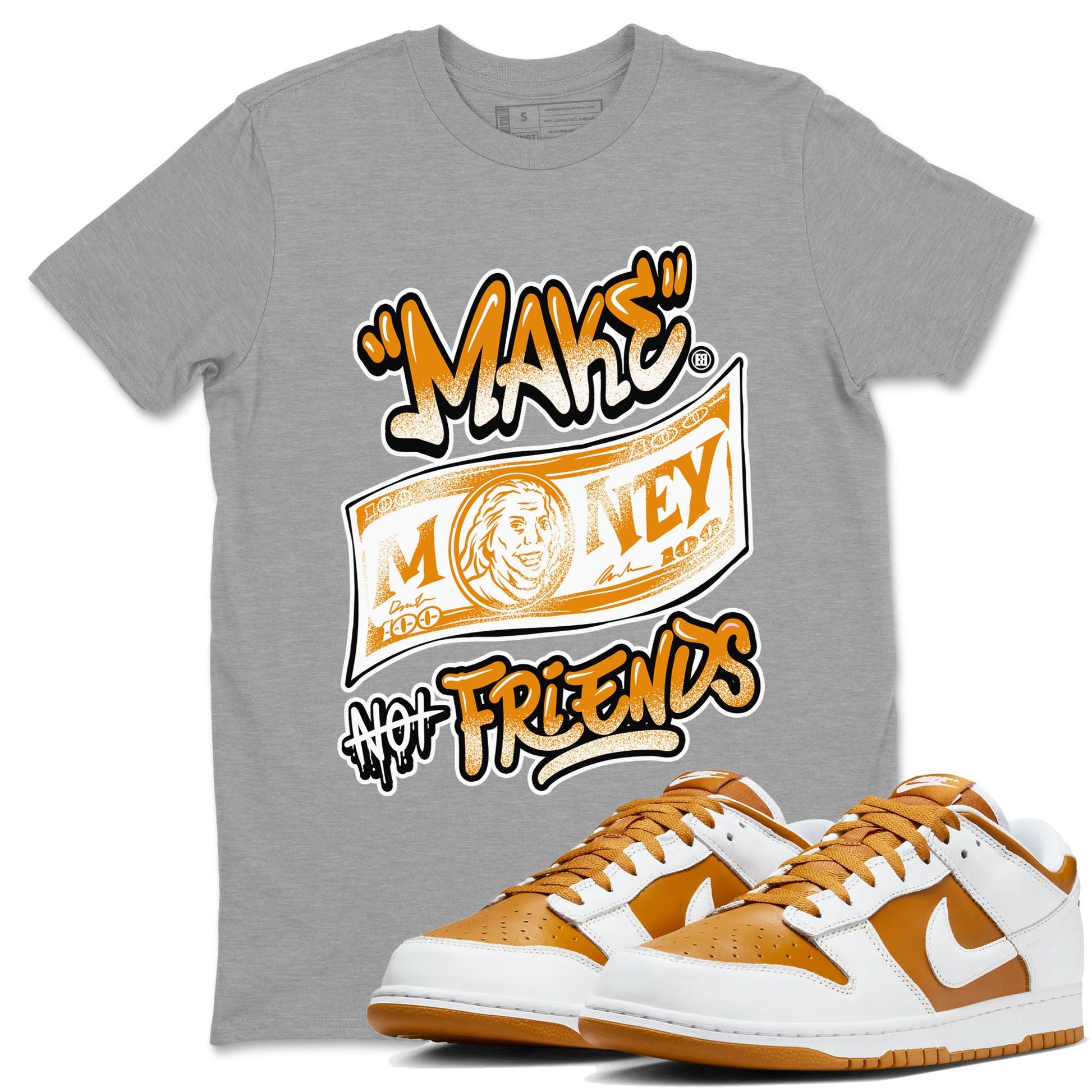Dunk Dark Curry shirt to match jordans Make Money Not Friends sneaker tees streetwear brand Dunk Dark Curry SNRT Sneaker Release Tees unisex cotton Heather Grey 1 crew neck shirt