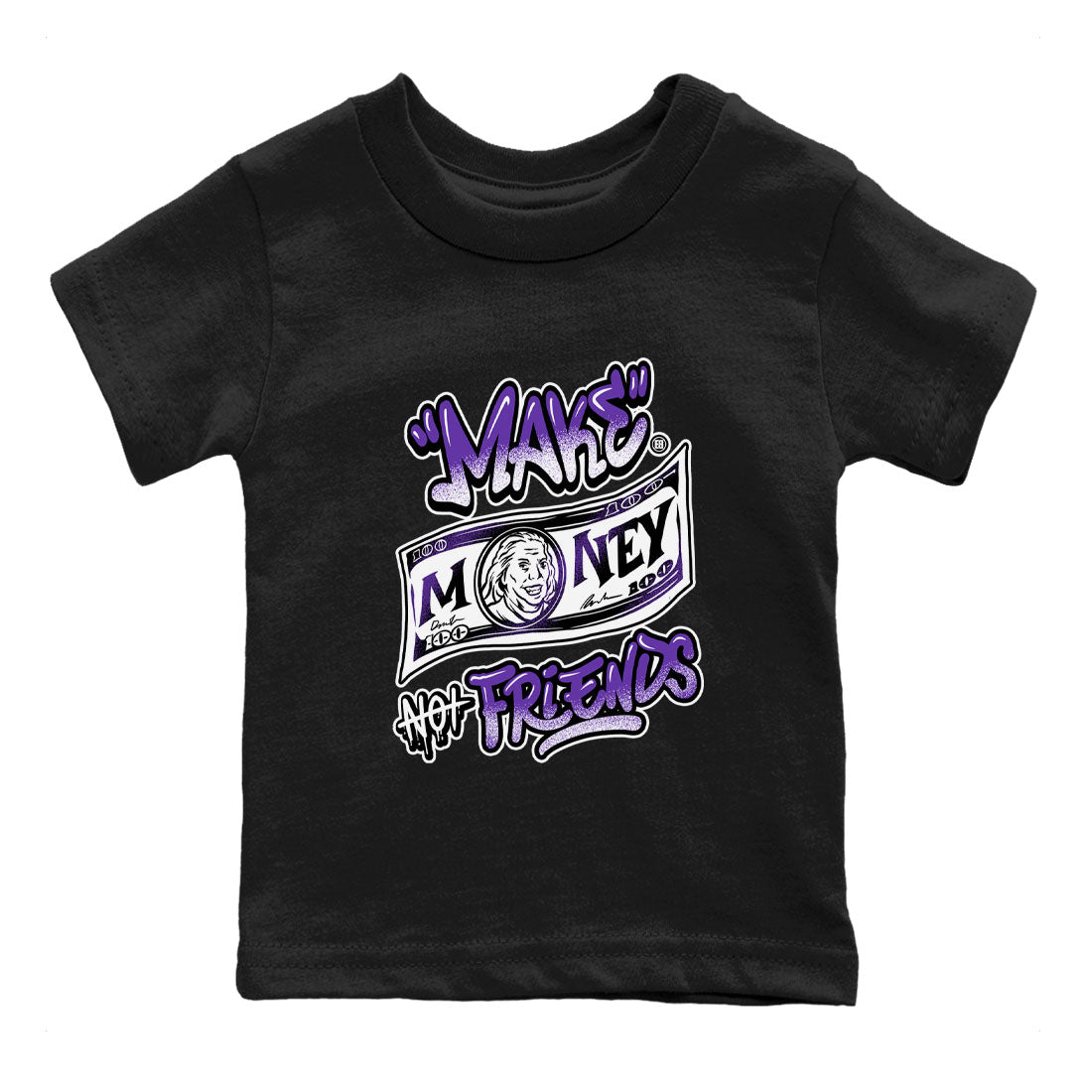 Nike SB Dunk Low Court Purple Shirt To Match Jordans Make Money Not Friends Streetwear Fashion Dunk Low Court Purple SNRT sneaker release tees baby toddler Black 2 cotton Shirt