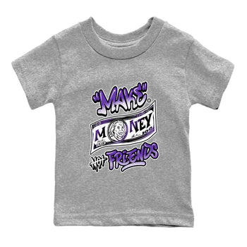 Nike SB Dunk Low Court Purple Shirt To Match Jordans Make Money Not Friends Streetwear Fashion Dunk Low Court Purple SNRT sneaker release tees baby toddler Heather Grey 2 cotton Shirt