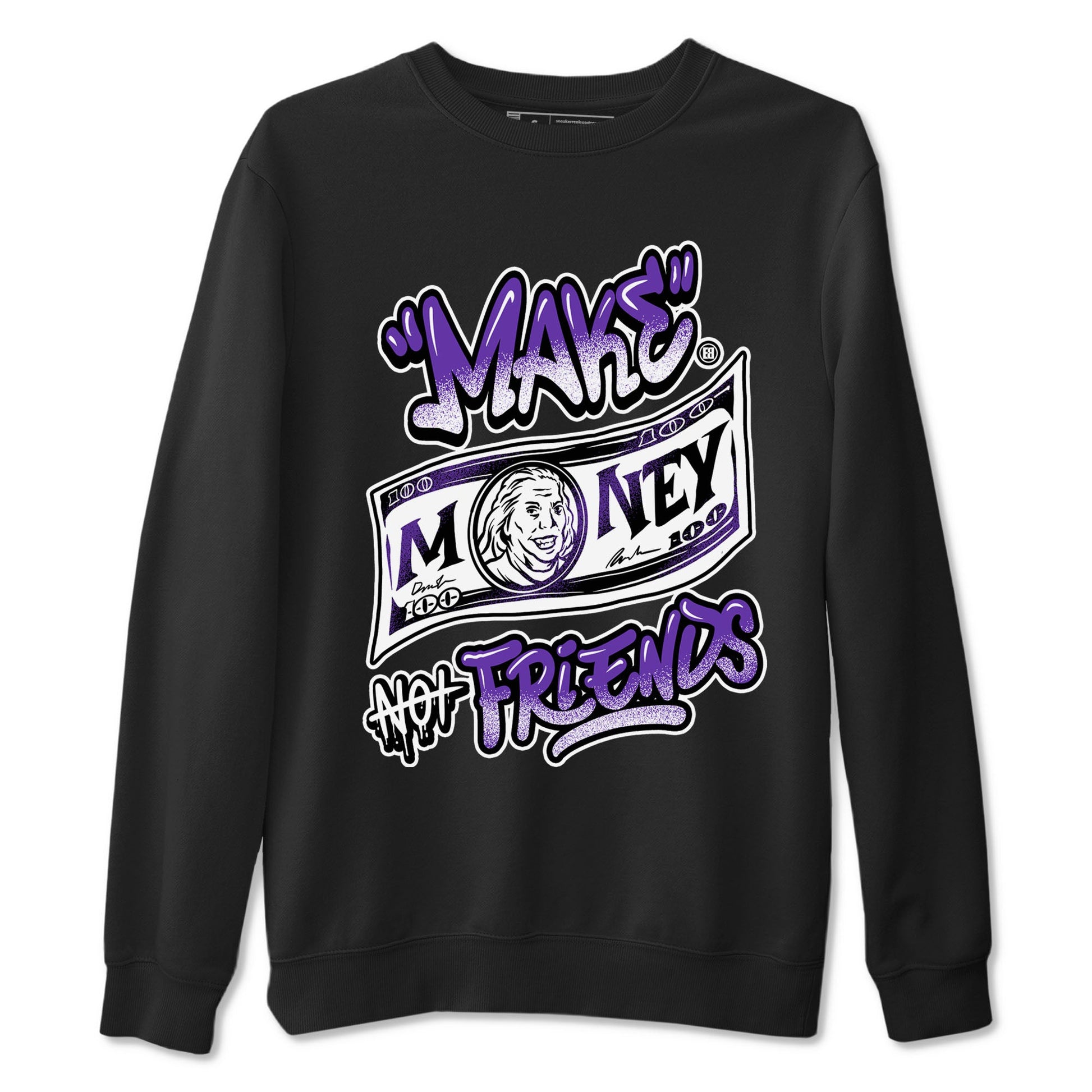 Nike SB Dunk Low Court Purple Shirt To Match Jordans Make Money Not Friends Streetwear Fashion Dunk Low Court Purple SNRT Sneaker Release Tees unisex cotton Black 2 crew neck shirt