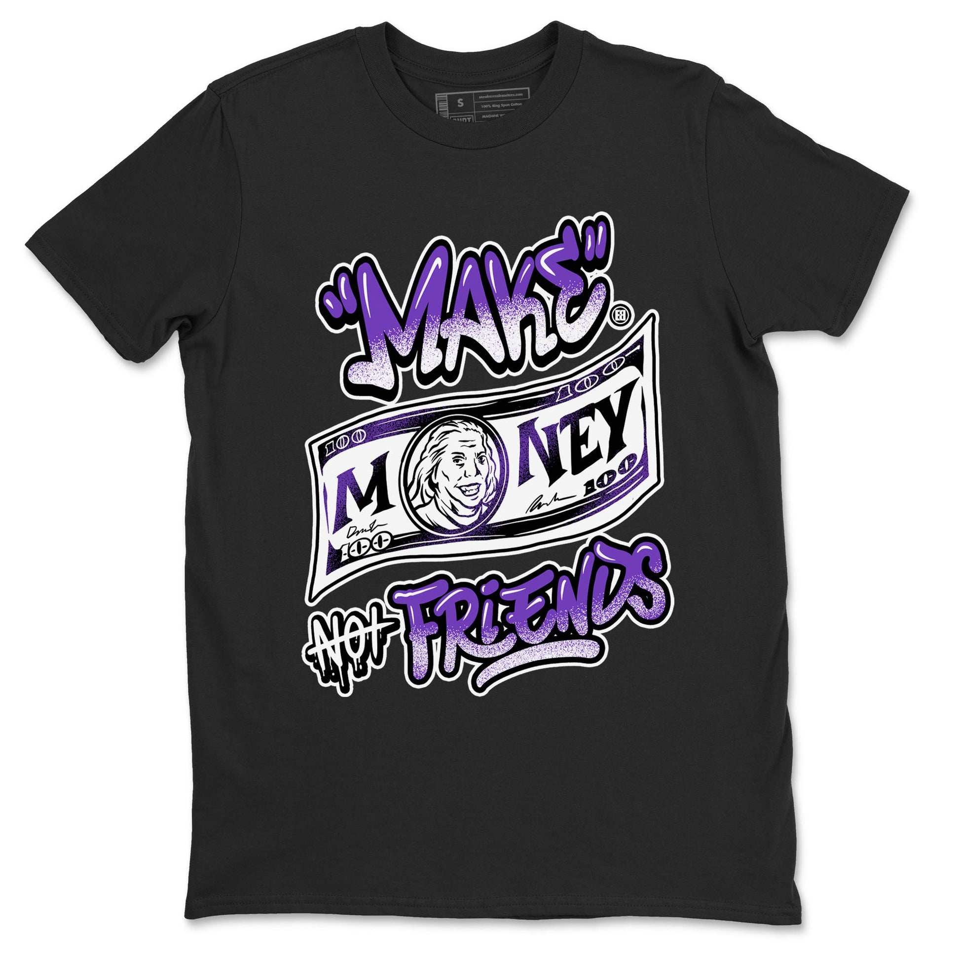 Nike SB Dunk Low Court Purple Shirt To Match Jordans Make Money Not Friends Streetwear Fashion Dunk Low Court Purple SNRT Sneaker Release Tees unisex cotton Black 2 crew neck shirt