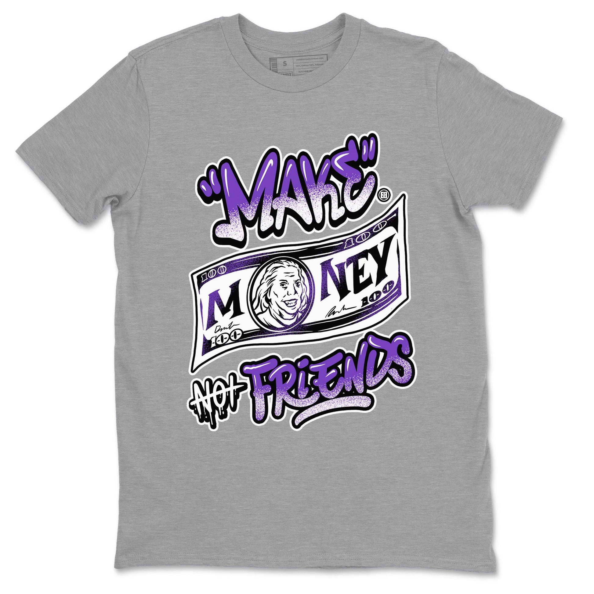 Nike SB Dunk Low Court Purple Shirt To Match Jordans Make Money Not Friends Streetwear Fashion Dunk Low Court Purple SNRT Sneaker Release Tees unisex cotton Heather Grey 2 crew neck shirt