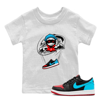 Air Jordan 1 UNC to Chicago shirt to match jordans Marionette sneaker tees AJ1 UNC to Chicago SNRT Sneaker Release Tees Baby Toddler White 1 T-Shirt
