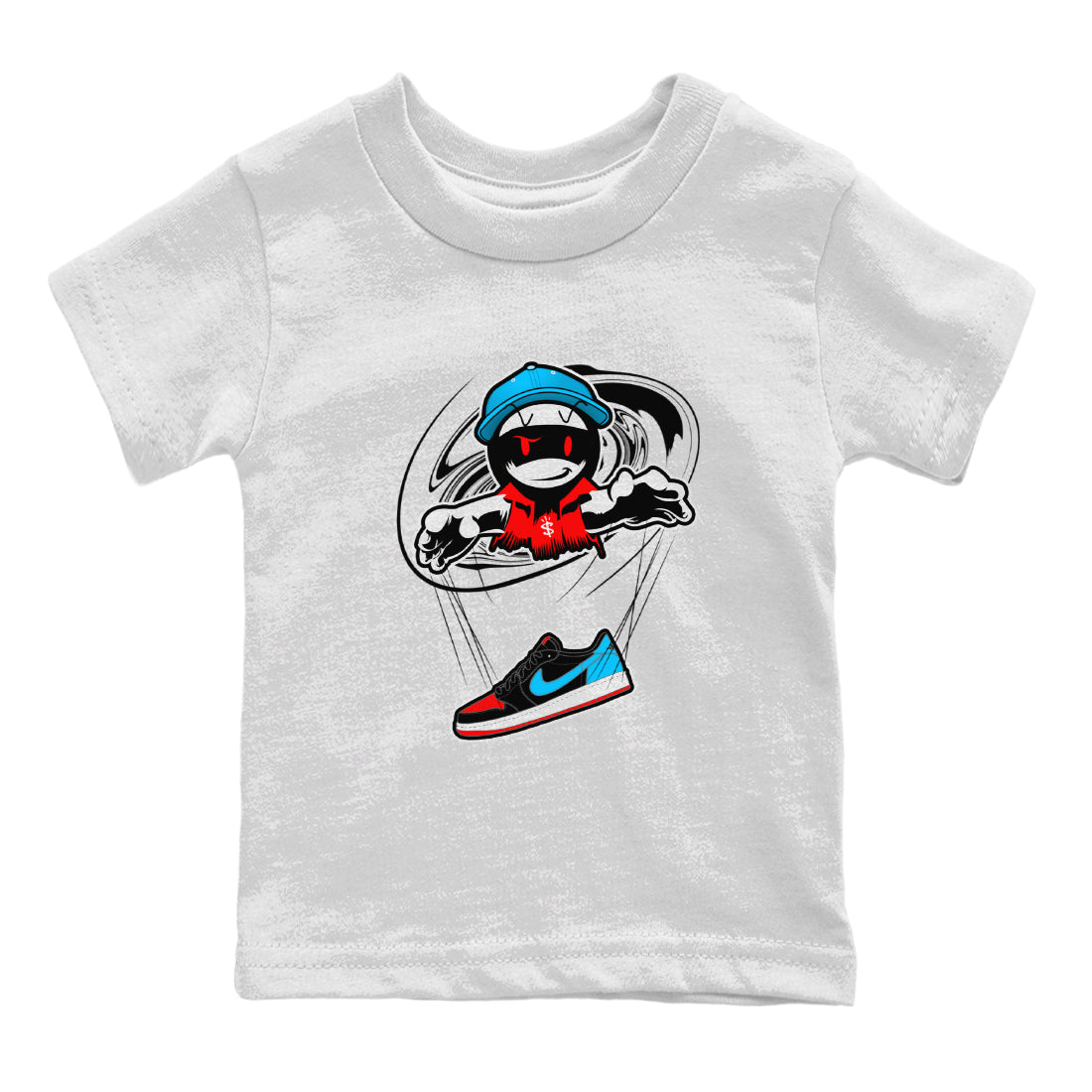 Air Jordan 1 UNC to Chicago shirt to match jordans Marionette sneaker tees AJ1 UNC to Chicago SNRT Sneaker Release Tees Baby Toddler White 2 T-Shirt