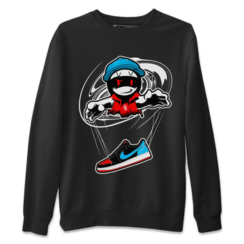 Air Jordan 1 UNC to Chicago shirt to match jordans Marionette sneaker tees AJ1 UNC to Chicago SNRT Sneaker Release Tees Unisex Black 2 T-Shirt