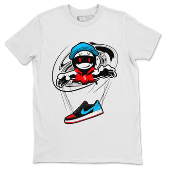 Air Jordan 1 UNC to Chicago shirt to match jordans Marionette sneaker tees AJ1 UNC to Chicago SNRT Sneaker Release Tees Unisex White 2 T-Shirt