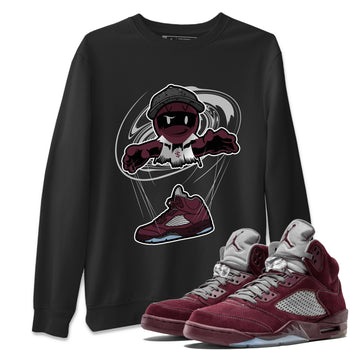 Air Jordan 5 Burgundy shirt to match jordans Marionette sneaker tees AJ5 Burgundy SNRT Sneaker Release Tees Unisex Black 1 T-Shirt