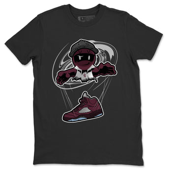 Air Jordan 5 Burgundy shirt to match jordans Marionette sneaker tees AJ5 Burgundy SNRT Sneaker Release Tees Unisex Black 2 T-Shirt