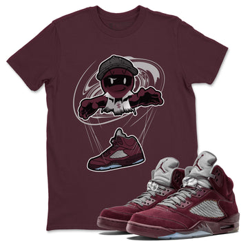 Air Jordan 5 Burgundy shirt to match jordans Marionette sneaker tees AJ5 Burgundy SNRT Sneaker Release Tees Unisex Maroon 1 T-Shirt