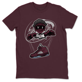 Air Jordan 5 Burgundy shirt to match jordans Marionette sneaker tees AJ5 Burgundy SNRT Sneaker Release Tees Unisex Maroon 2 T-Shirt